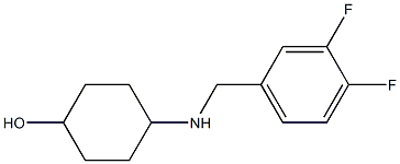 4-{[(3,4-difluorophenyl)methyl]amino}cyclohexan-1-ol 化学構造式
