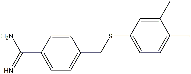 4-{[(3,4-dimethylphenyl)sulfanyl]methyl}benzene-1-carboximidamide 结构式