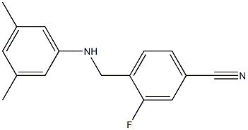 4-{[(3,5-dimethylphenyl)amino]methyl}-3-fluorobenzonitrile,,结构式