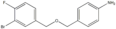 4-{[(3-bromo-4-fluorophenyl)methoxy]methyl}aniline Structure