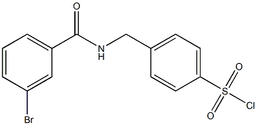 4-{[(3-bromophenyl)formamido]methyl}benzene-1-sulfonyl chloride Struktur