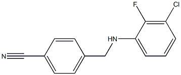 4-{[(3-chloro-2-fluorophenyl)amino]methyl}benzonitrile 化学構造式