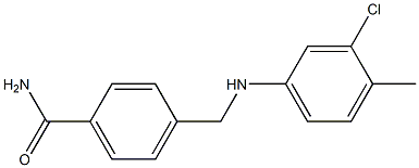 4-{[(3-chloro-4-methylphenyl)amino]methyl}benzamide,,结构式