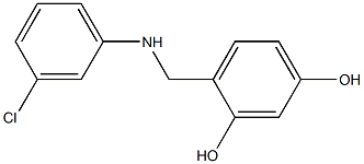 4-{[(3-chlorophenyl)amino]methyl}benzene-1,3-diol|