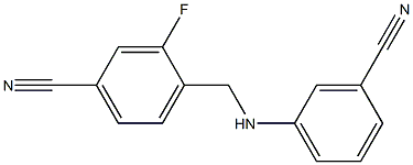 4-{[(3-cyanophenyl)amino]methyl}-3-fluorobenzonitrile Structure