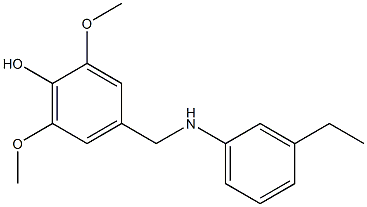 4-{[(3-ethylphenyl)amino]methyl}-2,6-dimethoxyphenol Structure