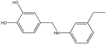 4-{[(3-ethylphenyl)amino]methyl}benzene-1,2-diol Structure