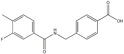 4-{[(3-fluoro-4-methylphenyl)formamido]methyl}benzoic acid Struktur