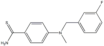 4-{[(3-fluorophenyl)methyl](methyl)amino}benzene-1-carbothioamide Structure