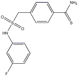 4-{[(3-fluorophenyl)sulfamoyl]methyl}benzene-1-carbothioamide,,结构式