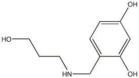 4-{[(3-hydroxypropyl)amino]methyl}benzene-1,3-diol,,结构式