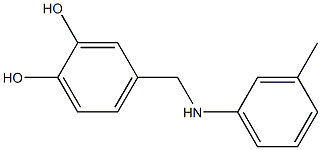 4-{[(3-methylphenyl)amino]methyl}benzene-1,2-diol 化学構造式