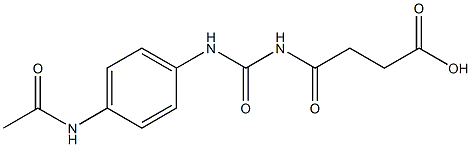 4-{[(4-acetamidophenyl)carbamoyl]amino}-4-oxobutanoic acid Struktur
