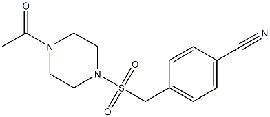 4-{[(4-acetylpiperazine-1-)sulfonyl]methyl}benzonitrile,,结构式