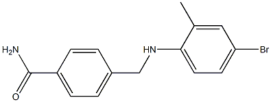 4-{[(4-bromo-2-methylphenyl)amino]methyl}benzamide Structure