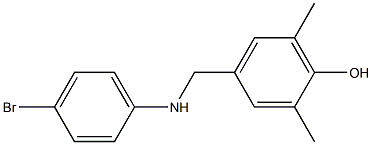 4-{[(4-bromophenyl)amino]methyl}-2,6-dimethylphenol,,结构式