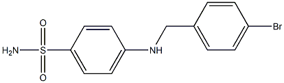 4-{[(4-bromophenyl)methyl]amino}benzene-1-sulfonamide,,结构式
