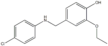 4-{[(4-chlorophenyl)amino]methyl}-2-ethoxyphenol,,结构式