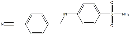 4-{[(4-cyanophenyl)methyl]amino}benzene-1-sulfonamide 化学構造式