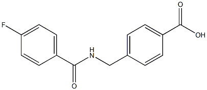 4-{[(4-fluorophenyl)formamido]methyl}benzoic acid Struktur