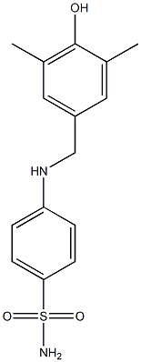 4-{[(4-hydroxy-3,5-dimethylphenyl)methyl]amino}benzene-1-sulfonamide,,结构式