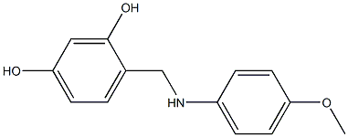 4-{[(4-methoxyphenyl)amino]methyl}benzene-1,3-diol 结构式