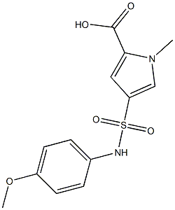 4-{[(4-methoxyphenyl)amino]sulfonyl}-1-methyl-1H-pyrrole-2-carboxylic acid Structure