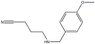 4-{[(4-methoxyphenyl)methyl]amino}butanenitrile Struktur
