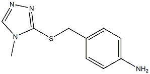 4-{[(4-methyl-4H-1,2,4-triazol-3-yl)sulfanyl]methyl}aniline,,结构式