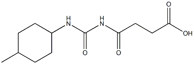 4-{[(4-methylcyclohexyl)carbamoyl]amino}-4-oxobutanoic acid 化学構造式