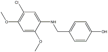 4-{[(5-chloro-2,4-dimethoxyphenyl)amino]methyl}phenol,,结构式