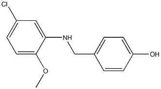 4-{[(5-chloro-2-methoxyphenyl)amino]methyl}phenol,,结构式