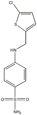 4-{[(5-chlorothiophen-2-yl)methyl]amino}benzene-1-sulfonamide,,结构式