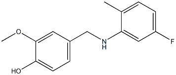 4-{[(5-fluoro-2-methylphenyl)amino]methyl}-2-methoxyphenol Struktur