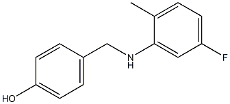 4-{[(5-fluoro-2-methylphenyl)amino]methyl}phenol Struktur