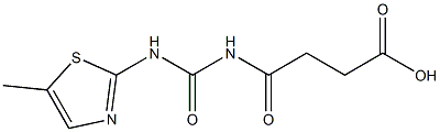 4-{[(5-methyl-1,3-thiazol-2-yl)carbamoyl]amino}-4-oxobutanoic acid 结构式