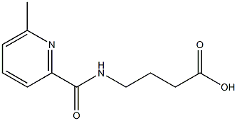 4-{[(6-methylpyridin-2-yl)carbonyl]amino}butanoic acid 化学構造式