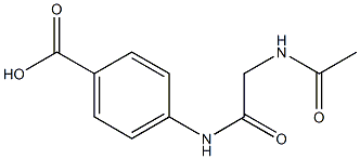 4-{[(acetylamino)acetyl]amino}benzoic acid 化学構造式