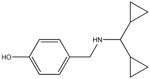 4-{[(dicyclopropylmethyl)amino]methyl}phenol,,结构式