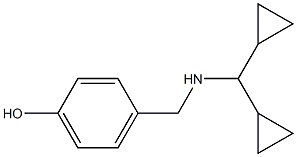 4-{[(dicyclopropylmethyl)amino]methyl}phenol 结构式