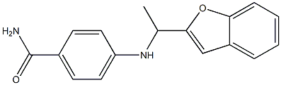 4-{[1-(1-benzofuran-2-yl)ethyl]amino}benzamide 化学構造式