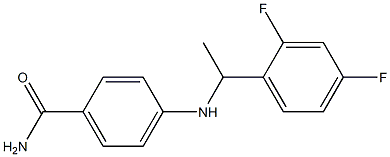 4-{[1-(2,4-difluorophenyl)ethyl]amino}benzamide 结构式