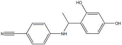 4-{[1-(2,4-dihydroxyphenyl)ethyl]amino}benzonitrile,,结构式