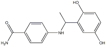 4-{[1-(2,5-dihydroxyphenyl)ethyl]amino}benzamide|