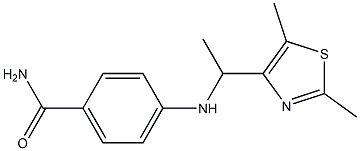 4-{[1-(2,5-dimethyl-1,3-thiazol-4-yl)ethyl]amino}benzamide