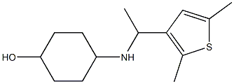 4-{[1-(2,5-dimethylthiophen-3-yl)ethyl]amino}cyclohexan-1-ol,,结构式