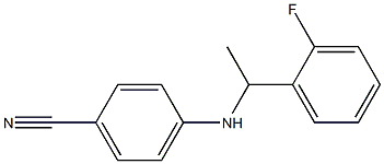 4-{[1-(2-fluorophenyl)ethyl]amino}benzonitrile Struktur