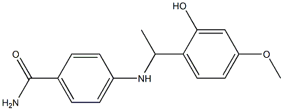 4-{[1-(2-hydroxy-4-methoxyphenyl)ethyl]amino}benzamide Structure