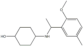 4-{[1-(2-methoxy-5-methylphenyl)ethyl]amino}cyclohexan-1-ol Struktur