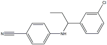 4-{[1-(3-chlorophenyl)propyl]amino}benzonitrile|